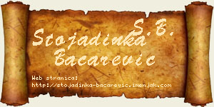 Stojadinka Bačarević vizit kartica